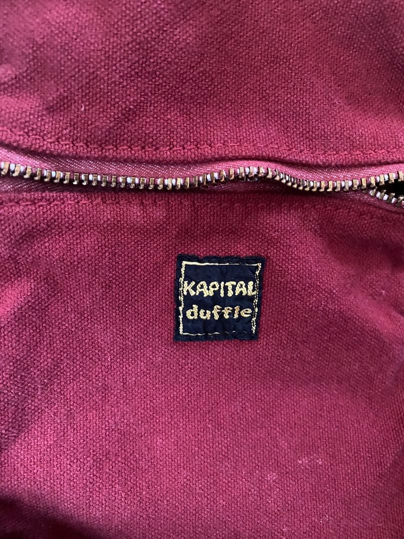 KAPITAL キャピタル ロゴキャンバストート レッド ヴィンテージ風