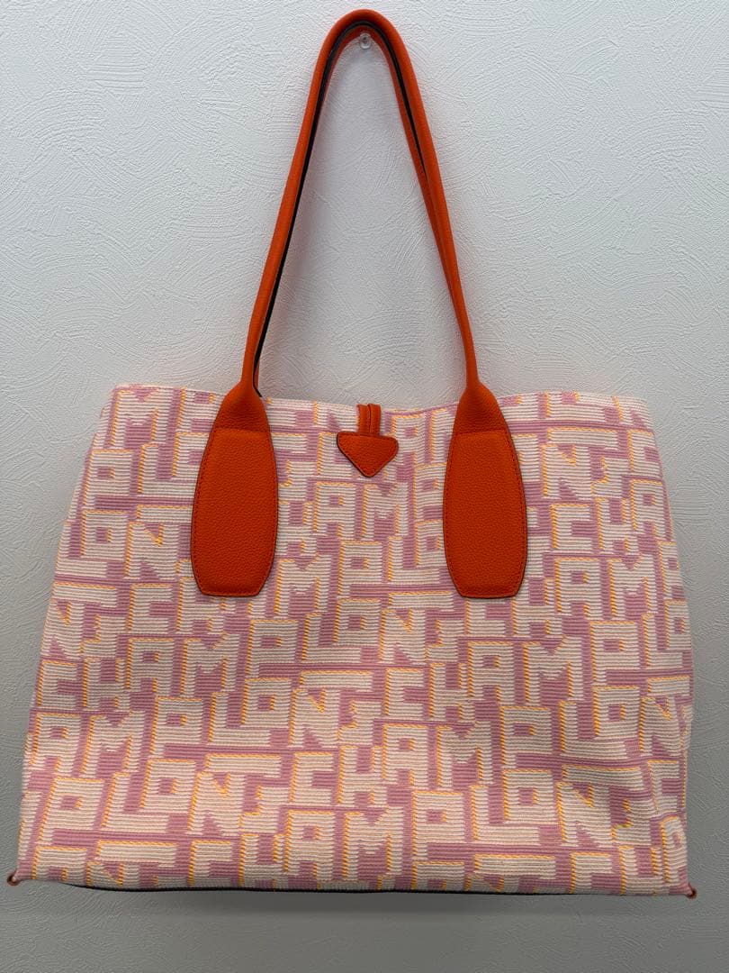 日*1様 LONGCHAMP ロンシャン ロゾ トートバッグ オレンジ ピンク