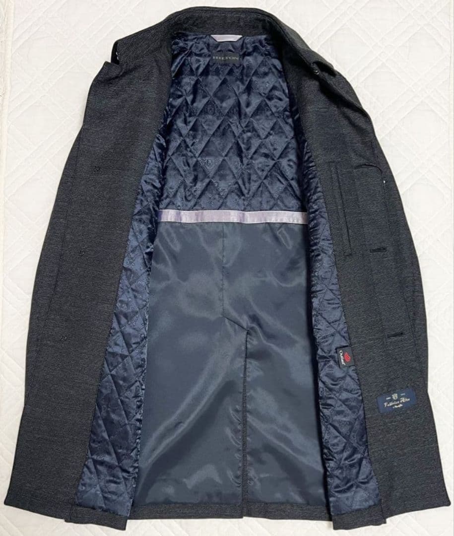 新品タグ付 HILTON ヒルトン コート ウール100% グレー ステンカラー