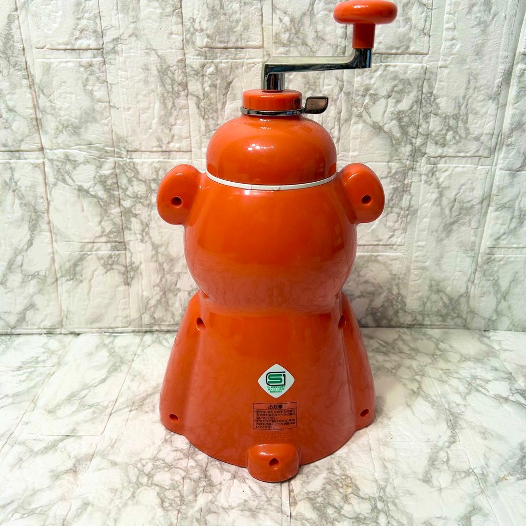 【極美品】タイガー かき氷 きょろちゃん ABF-F100 オレンジ 復刻版