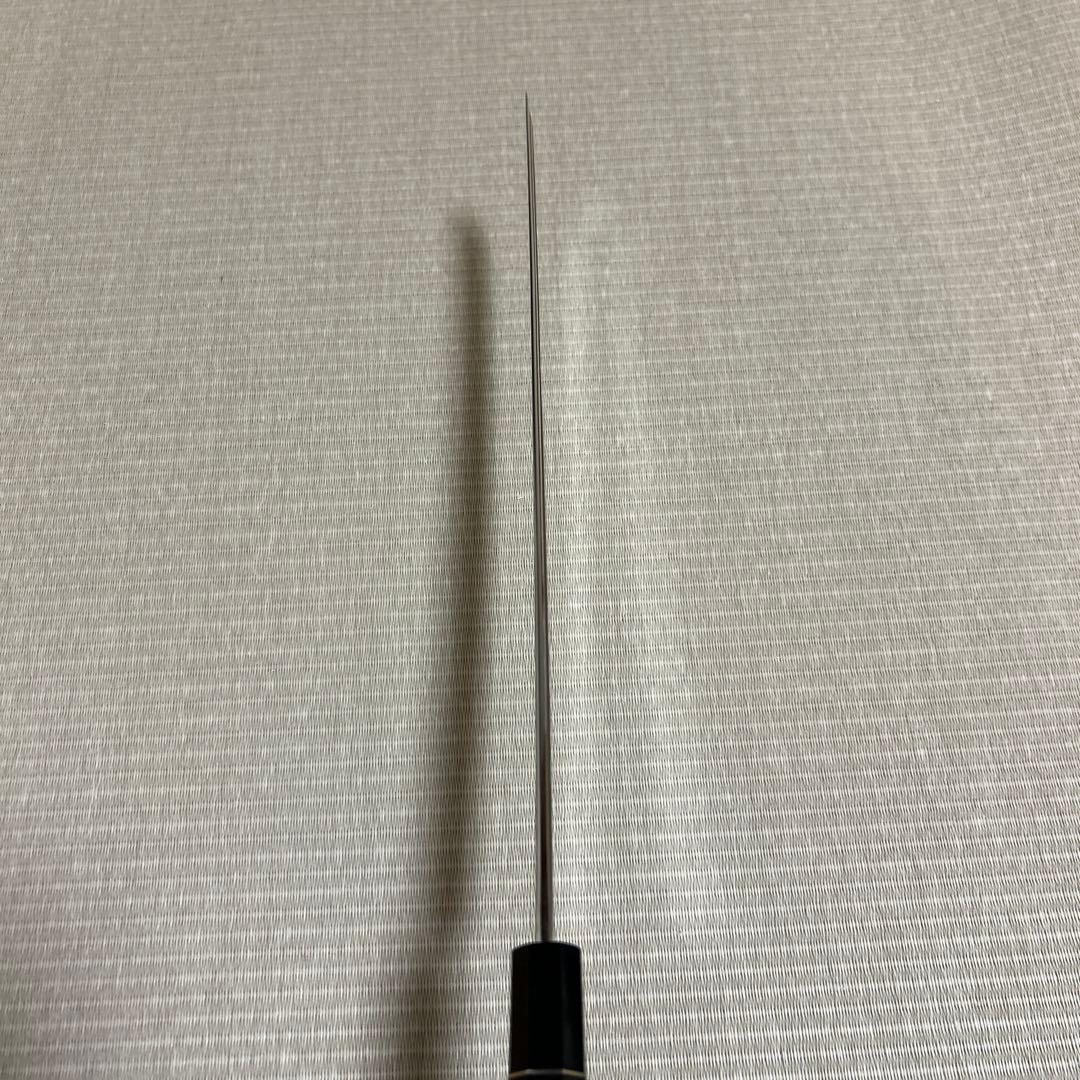 鏡面　尺二　先丸　柳刃　包丁　和包丁　V金10号　本焼　鬼反り　黒檀八角柄