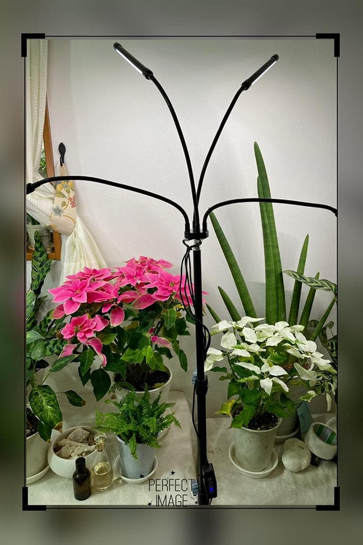 LED植物育成ライト スタンド付き4ヘッドプラントライト