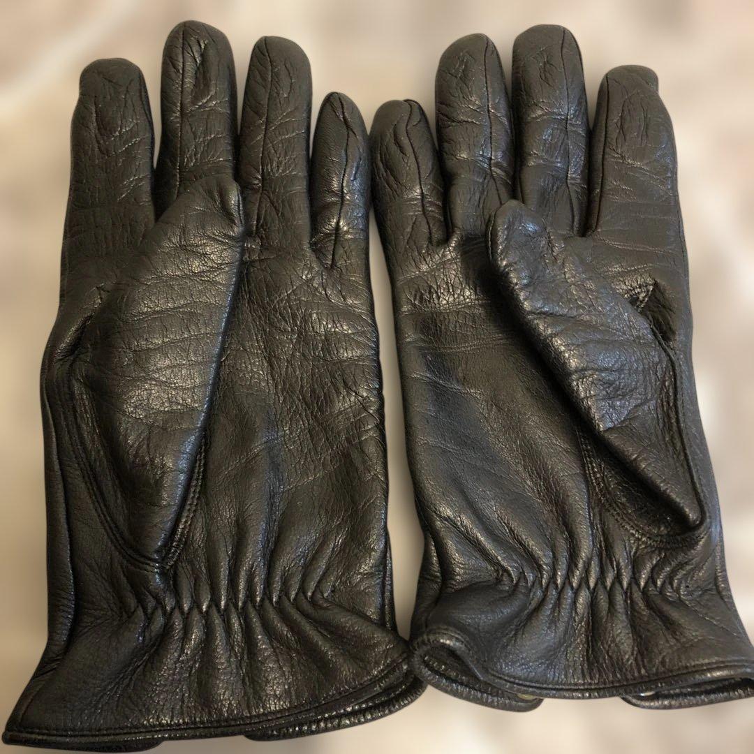 ￼￼￼BURBERRY BLACK ￼￼LABEL ラムレザー手袋 ２５センチ
