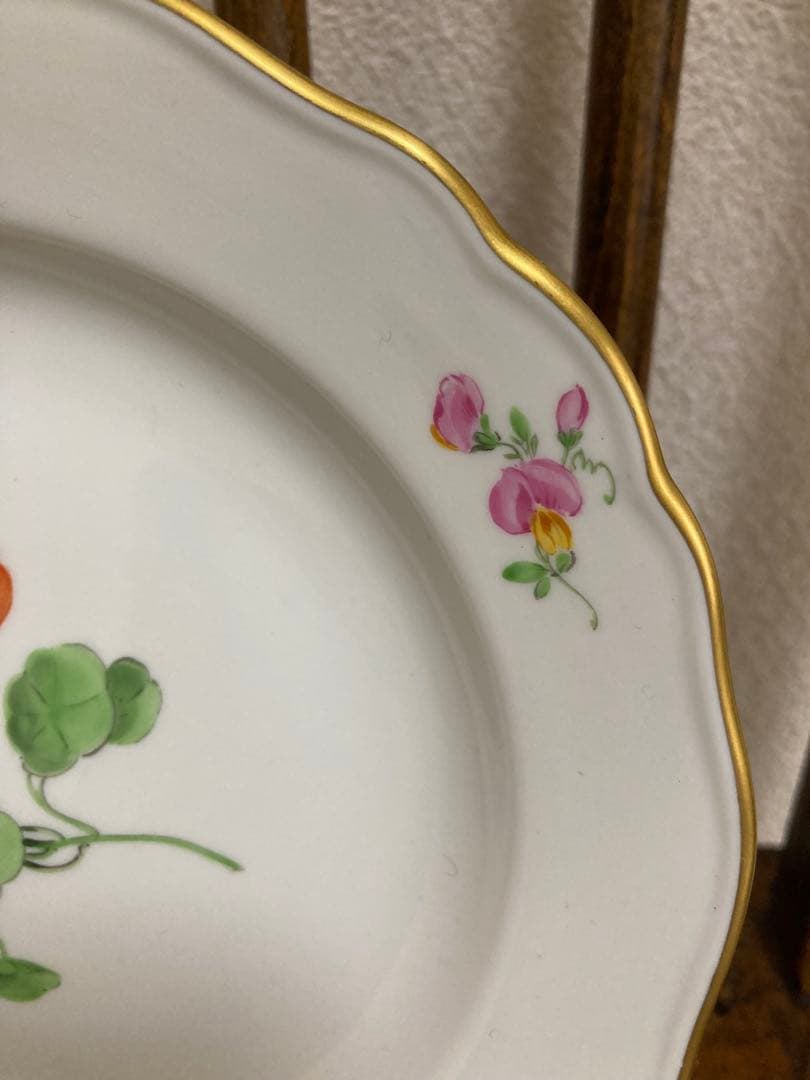 マイセン　手描き高級磁器　ベーシックフラワーシリーズ　一つ花　２枚セット