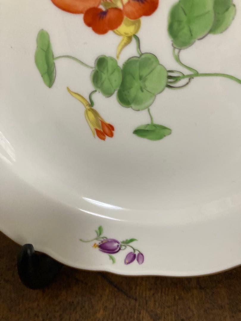 マイセン　手描き高級磁器　ベーシックフラワーシリーズ　一つ花　２枚セット