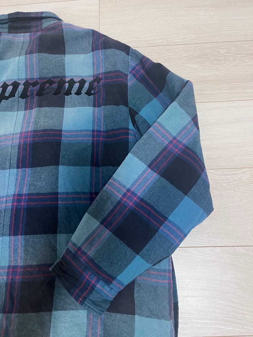 supreme quilted plaid shirt美品