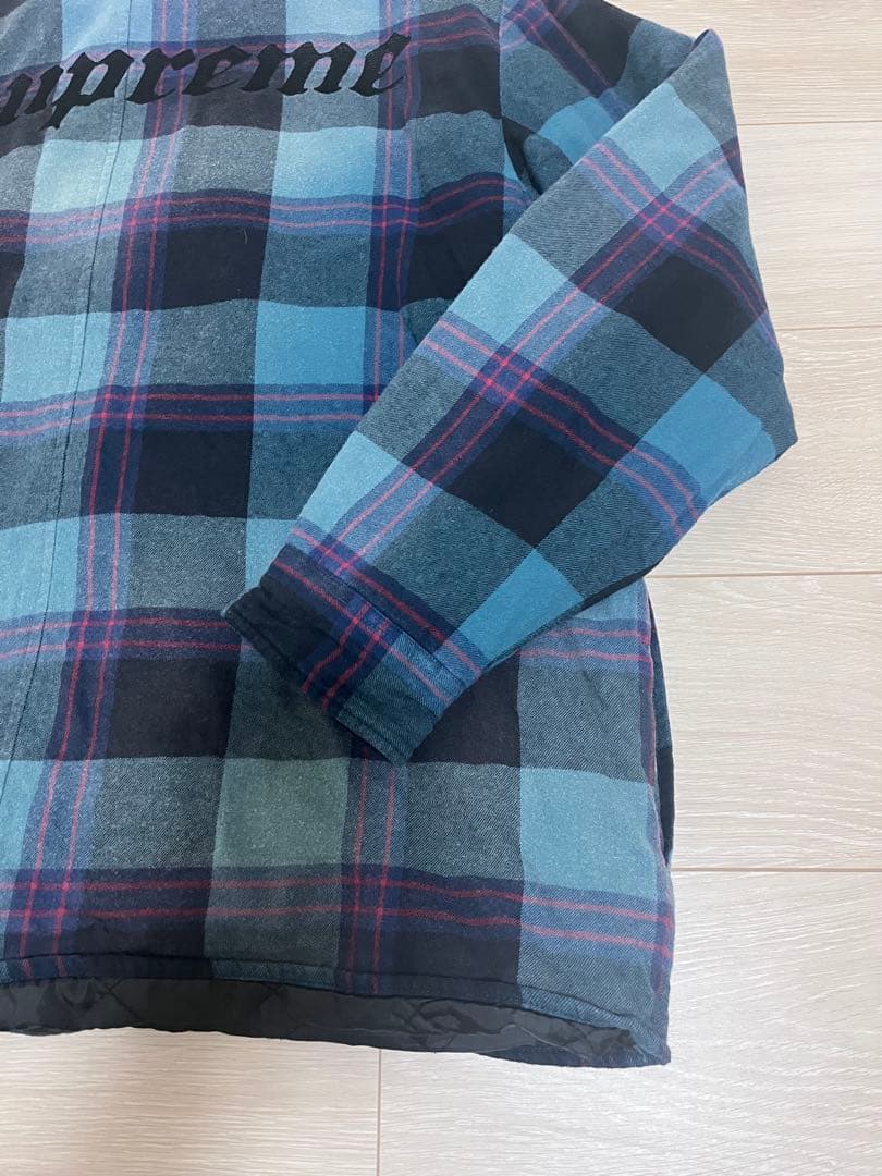 supreme quilted plaid shirt美品