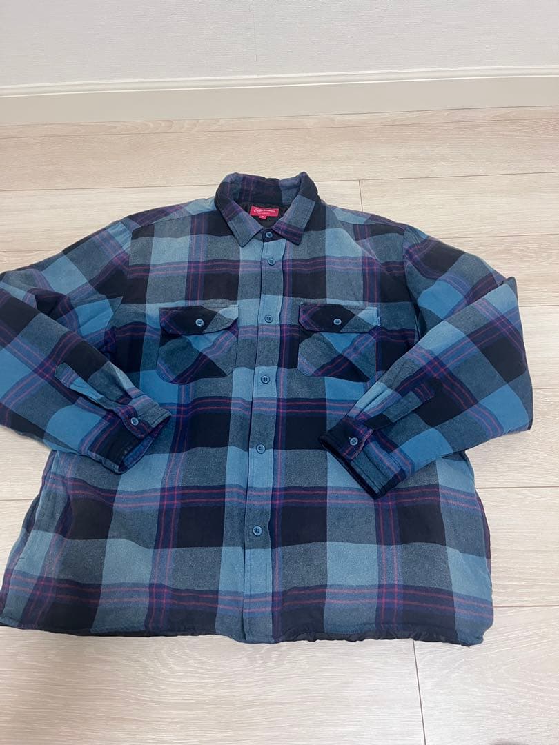 supreme quilted plaid shirt美品