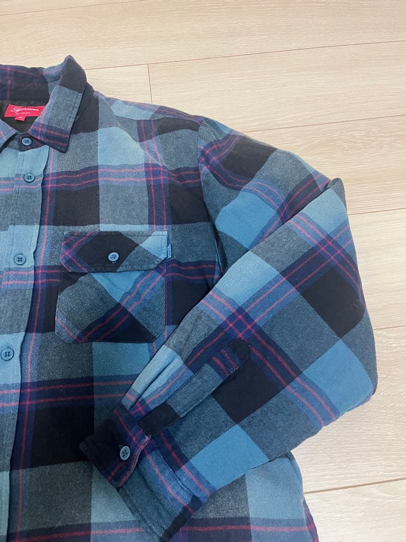 supreme quilted plaid shirt美品