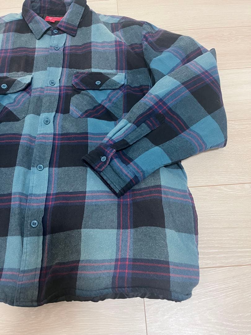 supreme quilted plaid shirt美品
