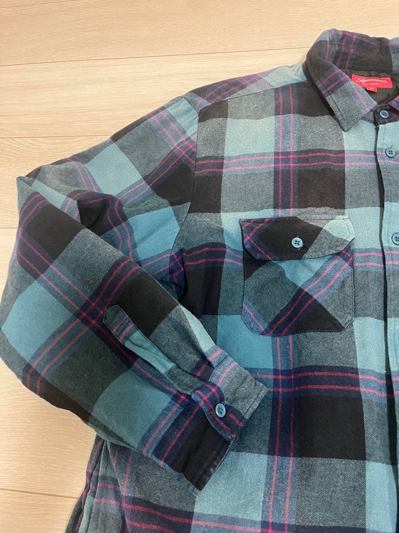 supreme quilted plaid shirt美品