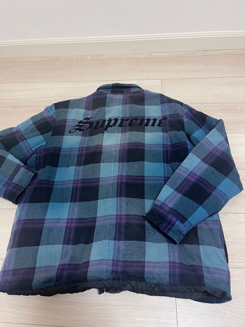 supreme quilted plaid shirt美品