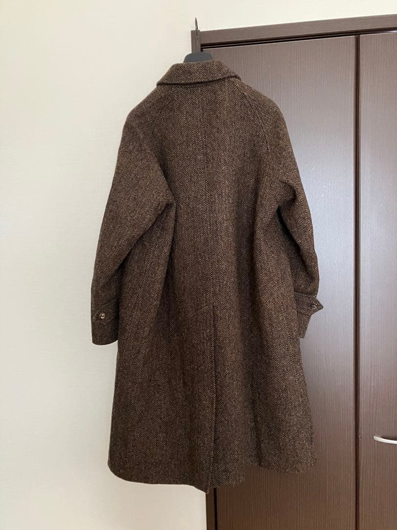BEAMS F / HARRIS TWEED ヘリンボーン バルカラーコート