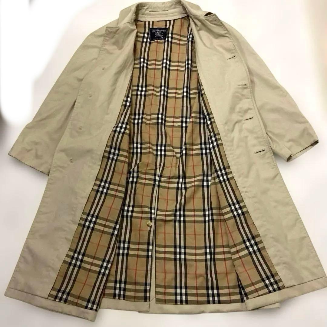 希少ヴィンテージバーバリーBURBERRYステンカラーコート　ノバチェック3L