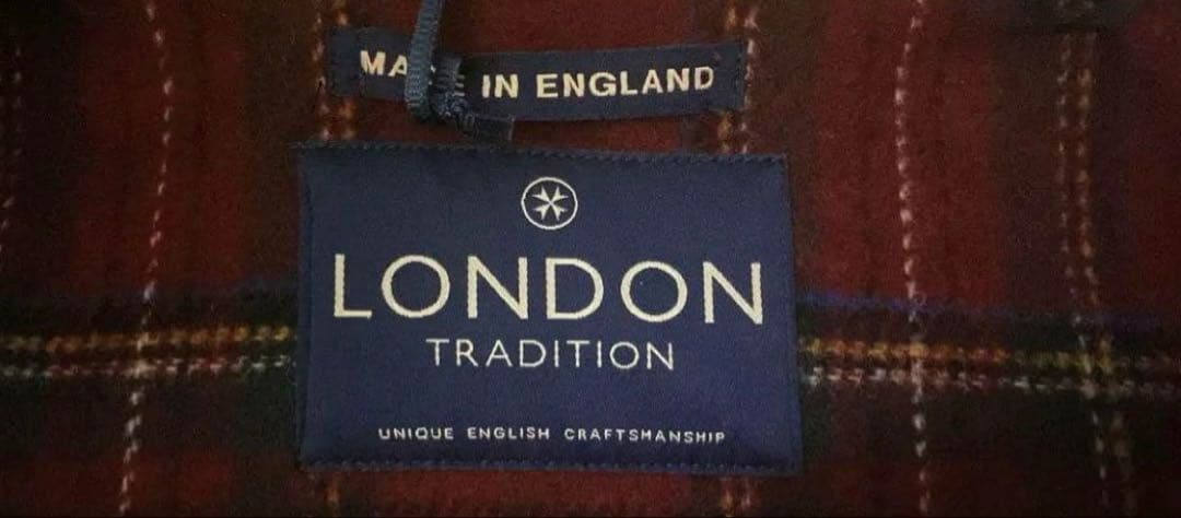 ロンドントラディション ダッフルコート 赤 チェック サイズ 34