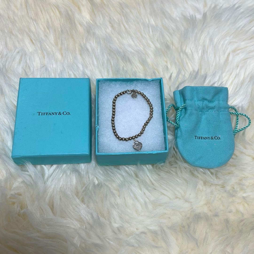 Tiffany&Co ハートチャーム ブレスレット 箱ポーチ付