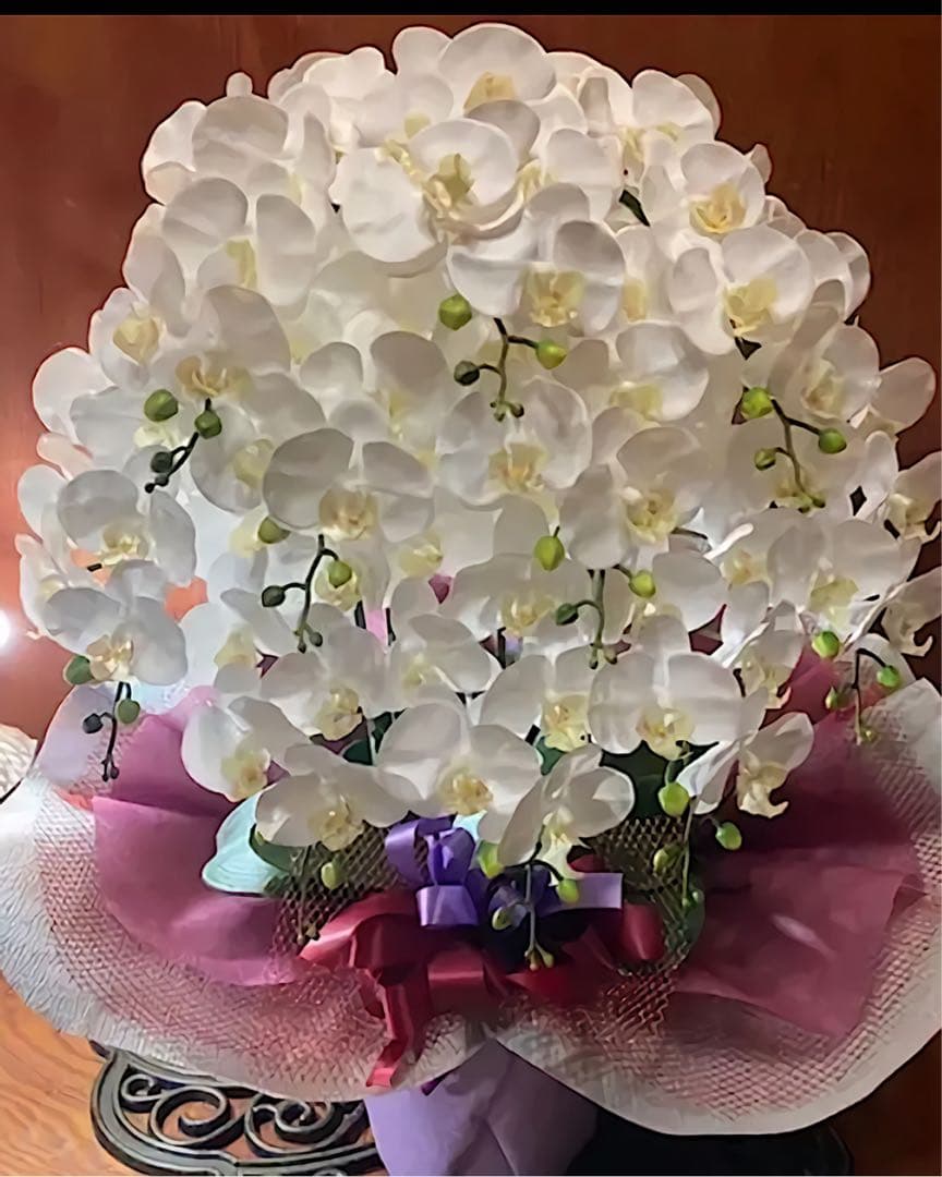 光触媒　人工観葉植物　ウォールグリーン　フェイクグリーン　リアル胡蝶蘭10本