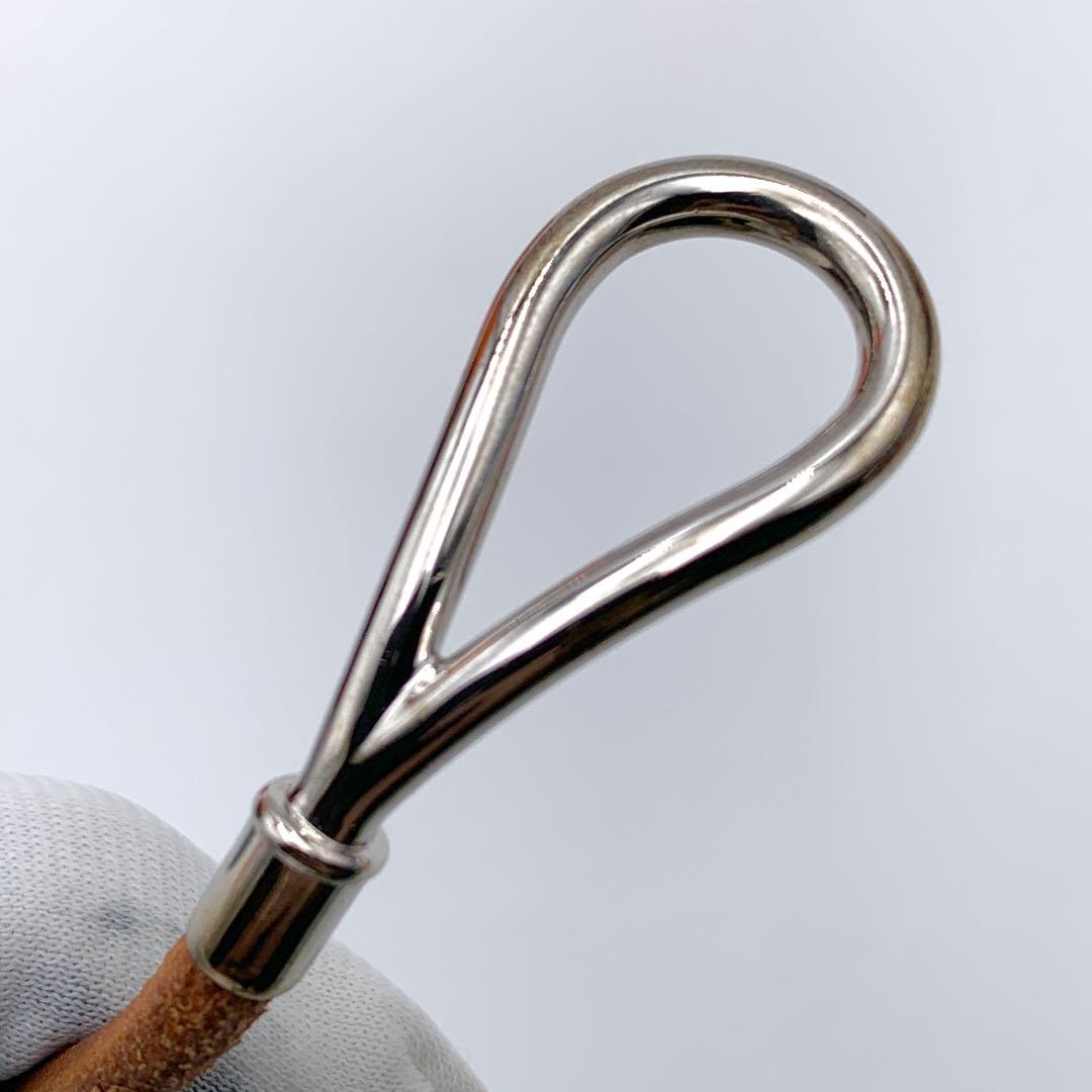 エルメス ジャンボ シルバー金具 ブラウンレザーブレスレット バングル　箱付き