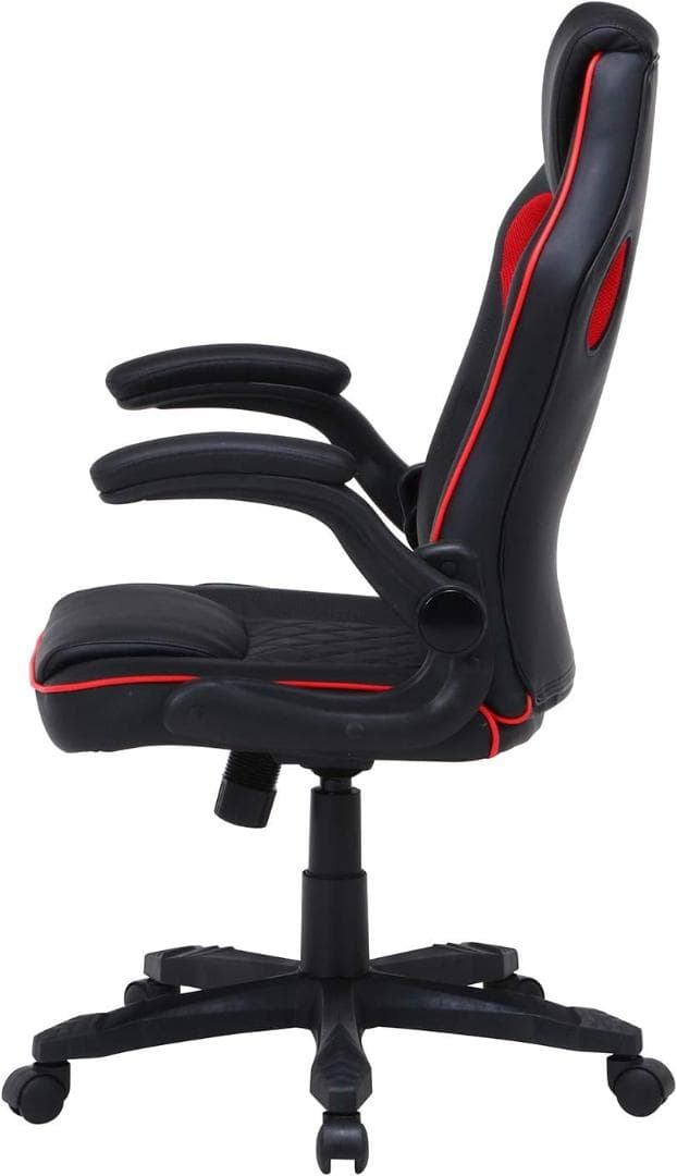 FJ DC GM　デスクチェア　ブラック＊レッド　ワーキングチェア