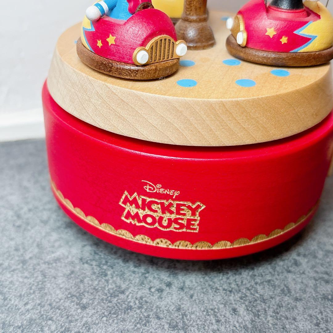 極美品 ディズニー 木製からくりオルゴール ミッキー ドナルド グーフィの遊園地