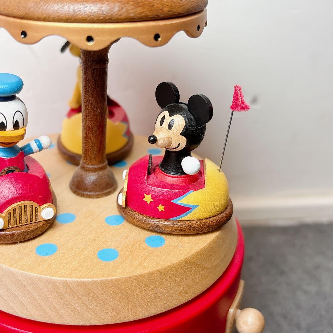 極美品 ディズニー 木製からくりオルゴール ミッキー ドナルド グーフィの遊園地