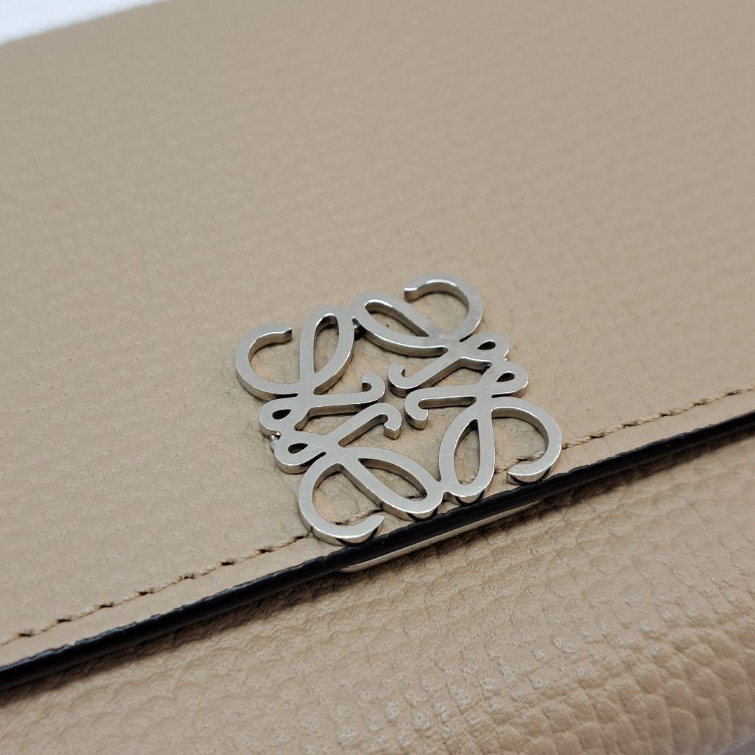 LOEWE トライフォールド 三つ折り財布 ベージュ