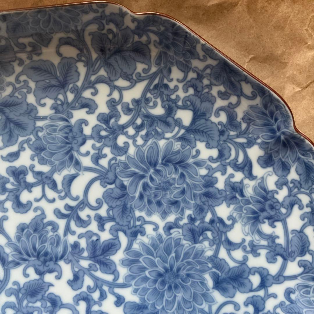 三菱陶器 八角形 花柄皿
