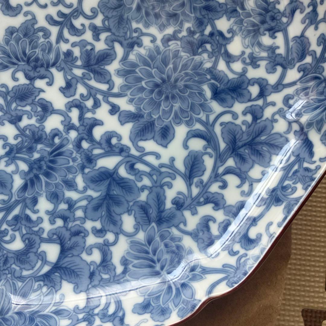 三菱陶器 八角形 花柄皿