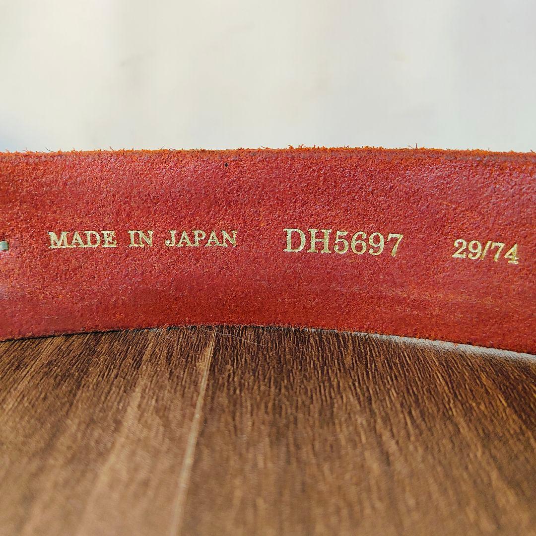 【極上品】Vintage Works DH5697　高級茶芯スタッズドレスベルト