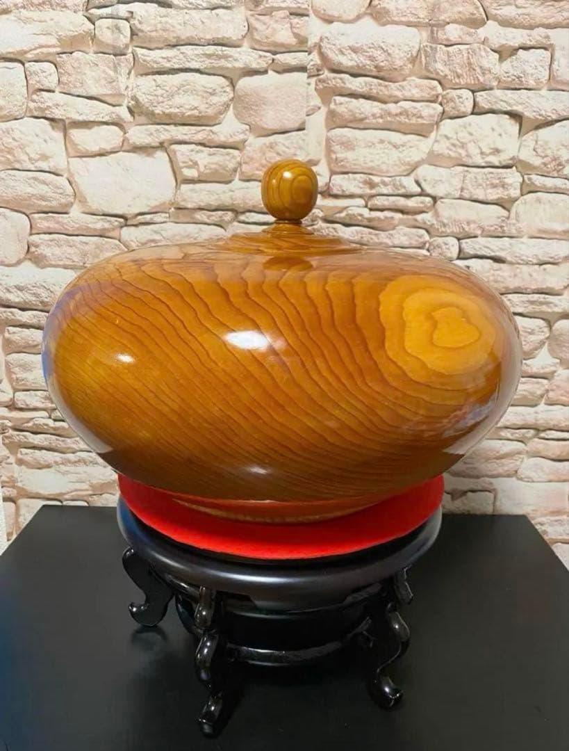 タンテーブル付き　檜置物　インテリア　飾り　オブジェ