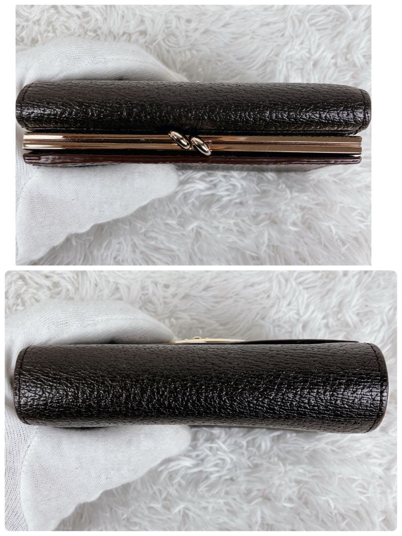 極美品✨ヴィヴィアンウエストウッド 三つ折り財布 ブラウンがま口 ビッグオーブ