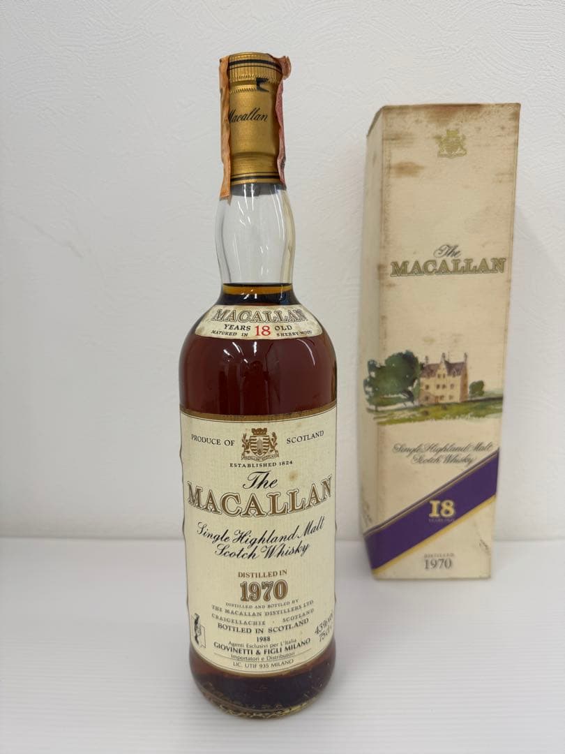 林MACALLAN18年 マッカラン シェリーウッド 1970 750ml