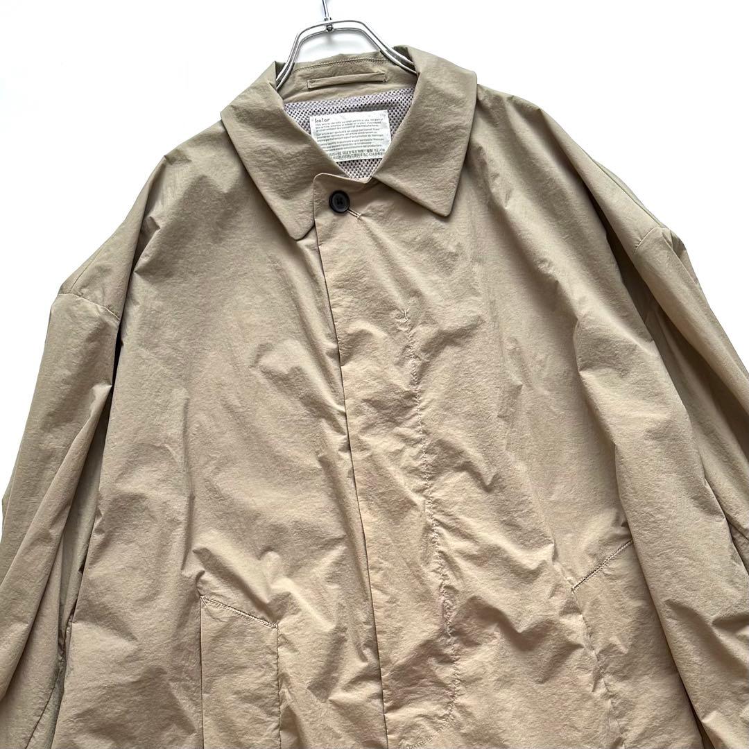 【24SS】kolor カラー クリスピーナイロン ステンカラーコート ベージュ