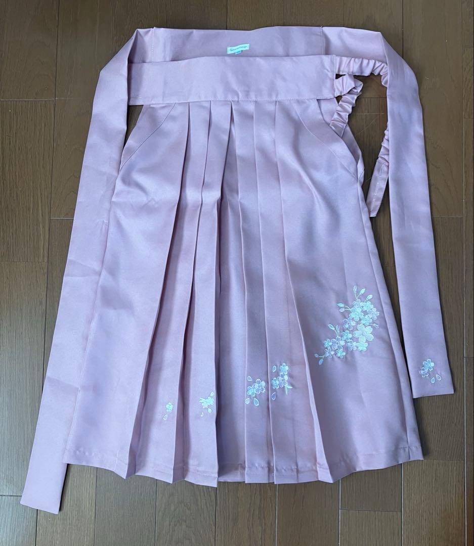 Catharine Cottage 八重桜薄青上着×桃色袴　120 ブーツ付