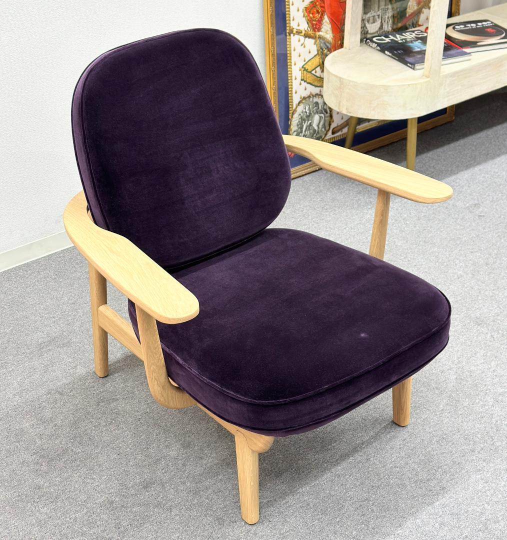 美品■フリッツハンセン■FREDラウンジチェア　JH97　パープル　ソファ　北欧