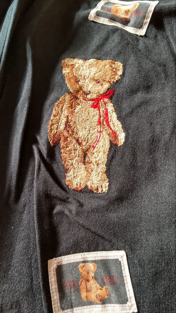 ピンクハウス クマさん 刺繍&ワッペン デニム パンツ レア pinkhouse