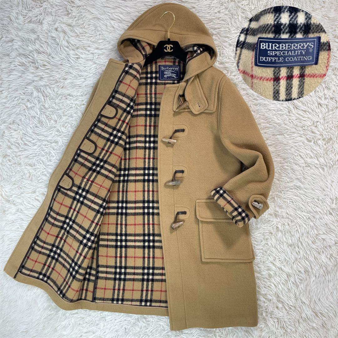 美品✨バーバリーズ　ダッフルコート　ノバチェック　キャメル　ウール　英国製