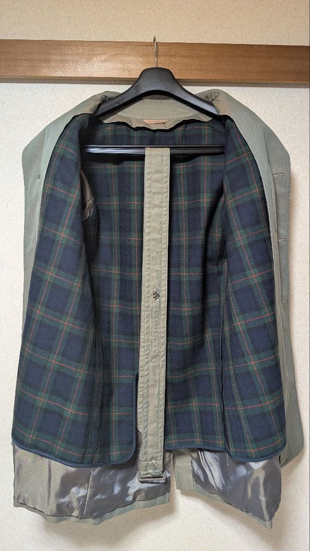 専用【美品/日本製】noumi 玉虫 ステンカラーコート Lサイズ ライナー付き