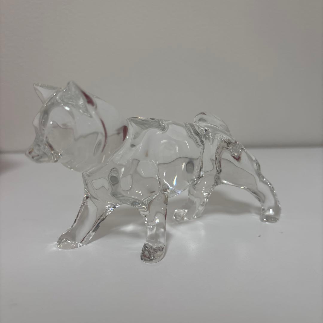 Baccarat クリスタルガラス 犬　秋田犬　置物 干支シリーズ