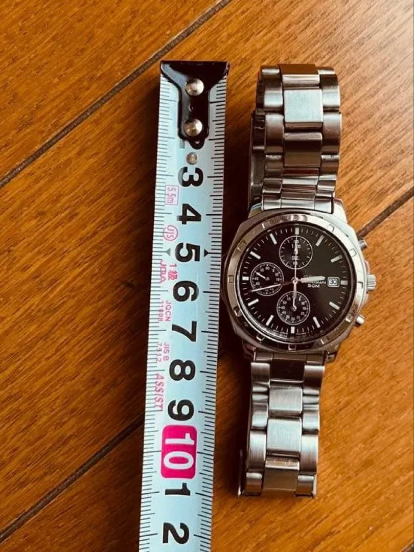 SEIKO クロノグラフ 時計 ブラック