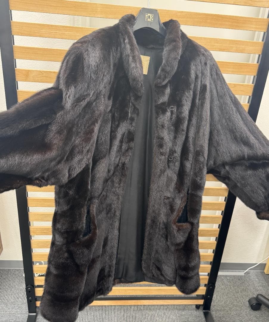 セリーヌ CELINE 毛皮コート こげ茶 ミンク レディース