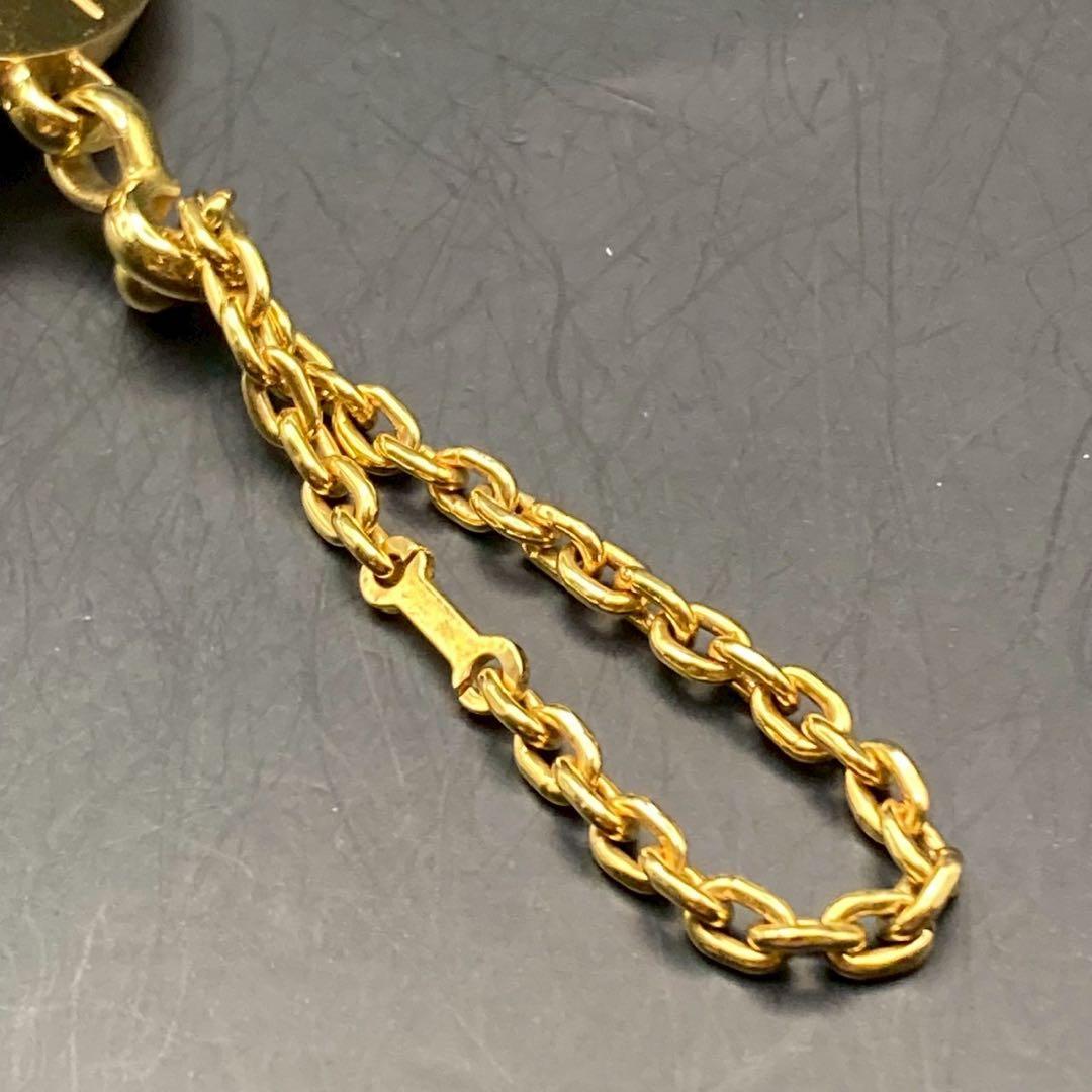 【美品】セリーヌ　バッグチャーム　スターボール　ゴールド　キーリング　回転