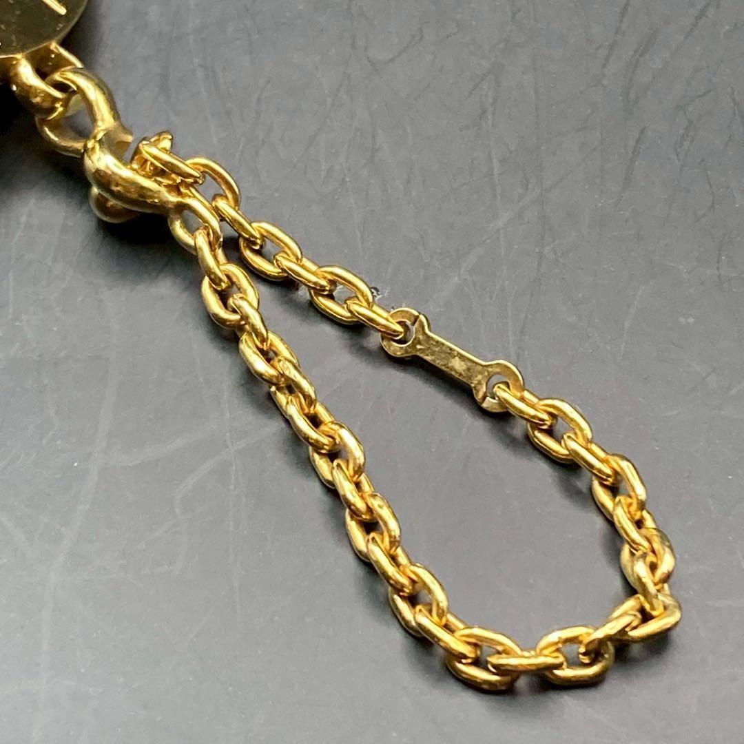 【美品】セリーヌ　バッグチャーム　スターボール　ゴールド　キーリング　回転