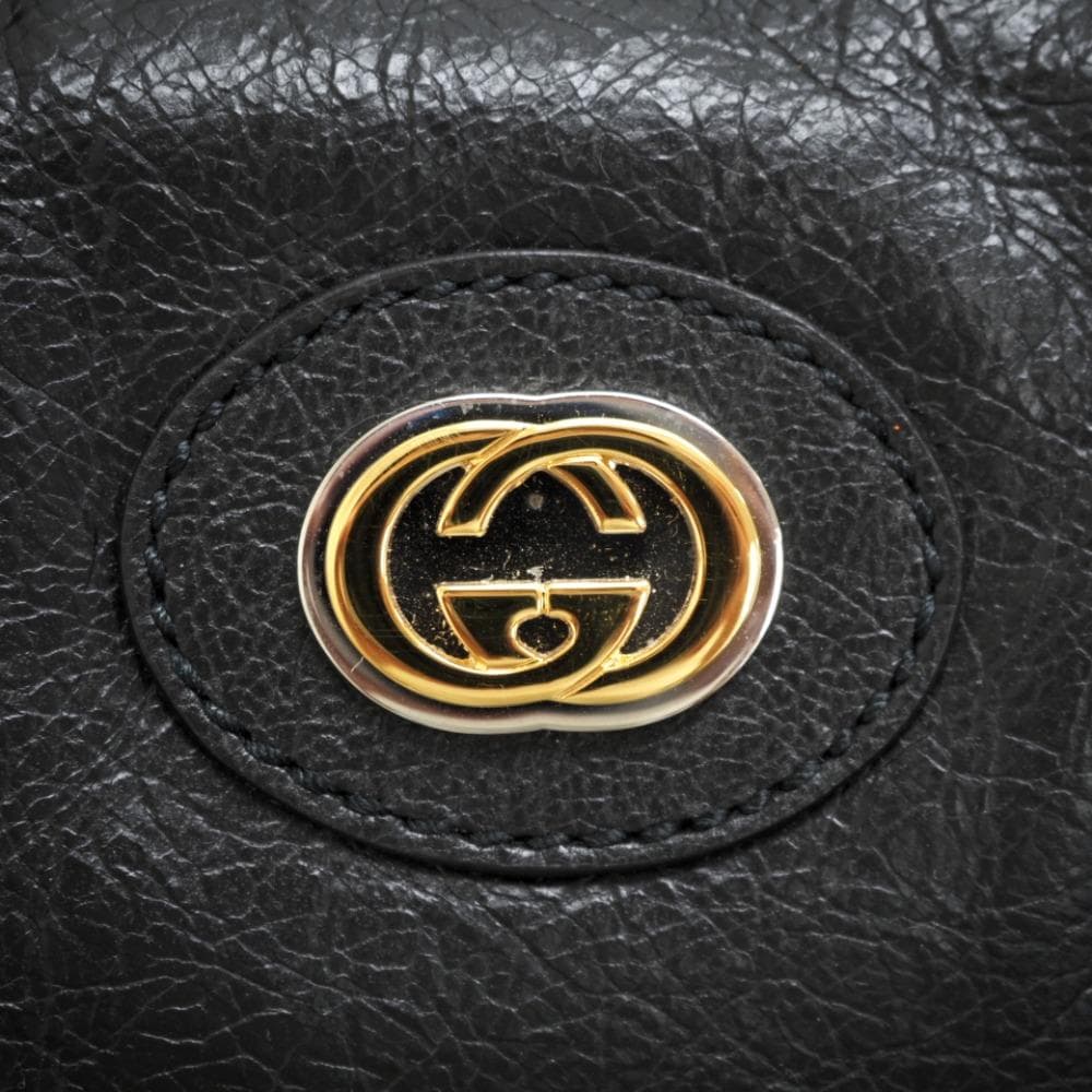 【GUCCI】 レザー2WAY トートバッグ 575820 ブラック