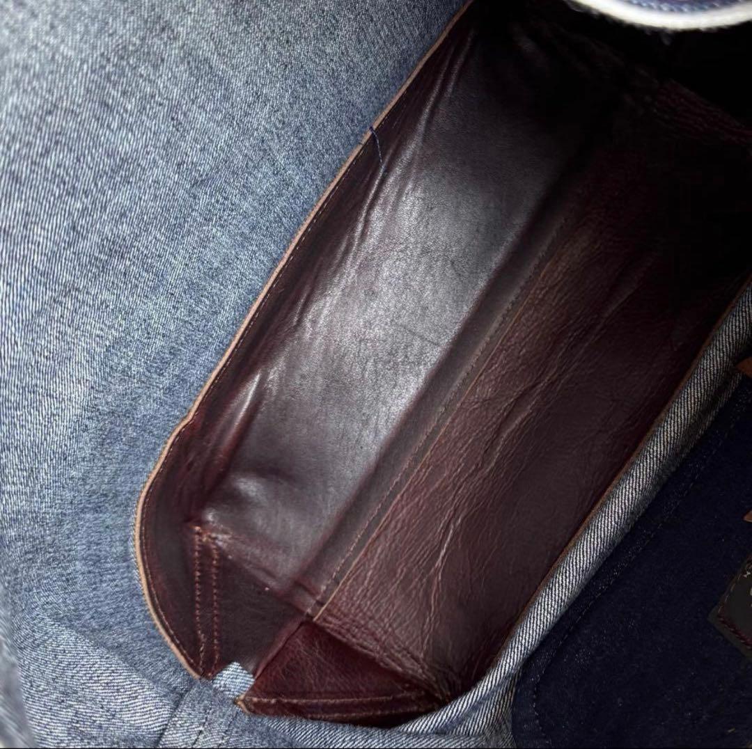 RRL 肩掛け ブラック デニム トートバッグ
