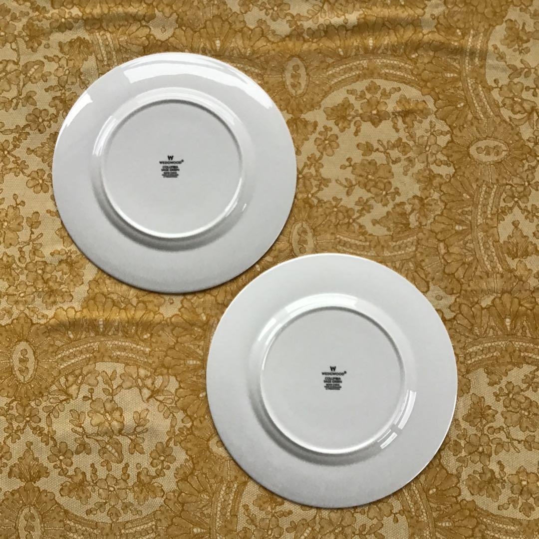 WEDGEWOOD コロンビアセージグリーン　ペアディナープレート　美品　希少
