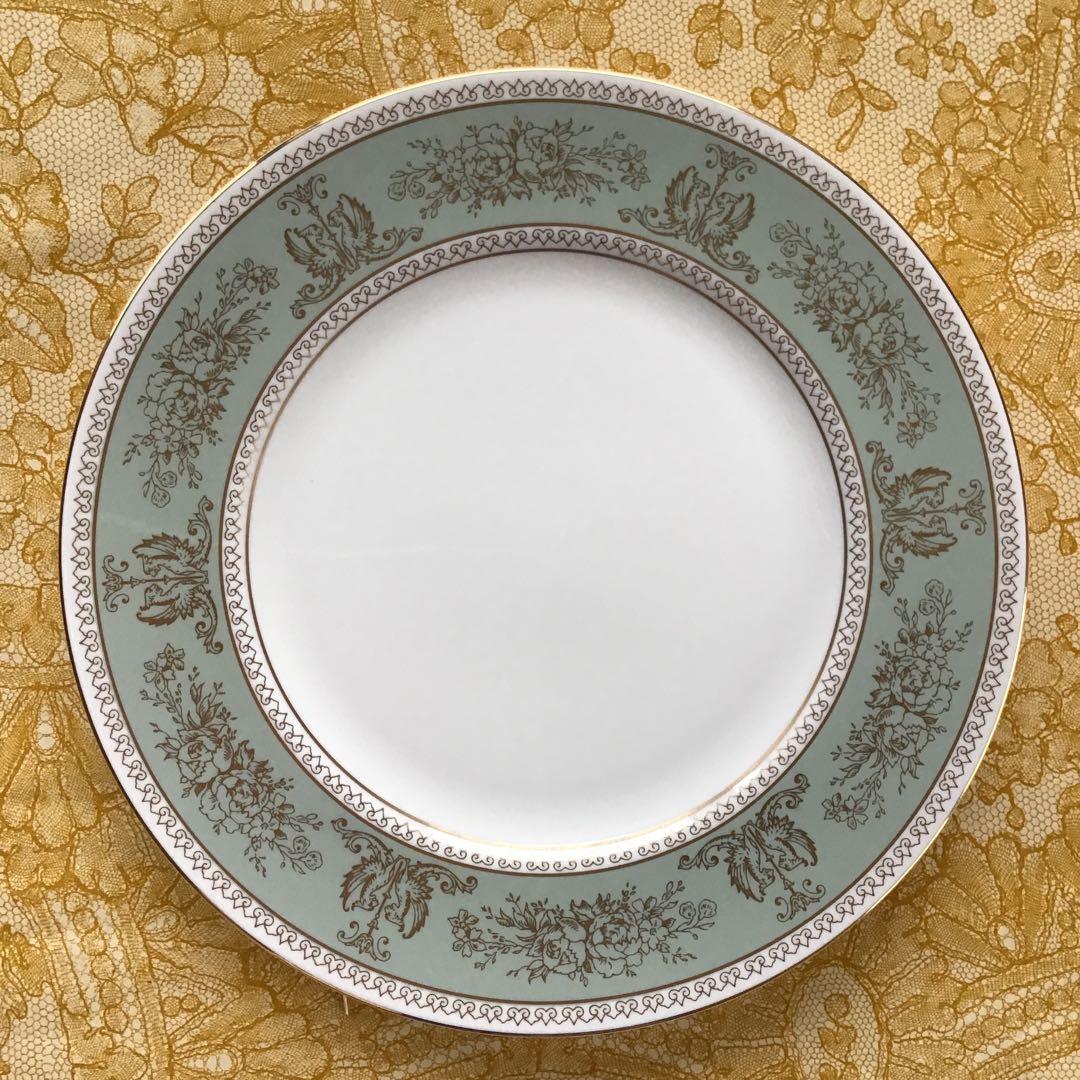 WEDGEWOOD コロンビアセージグリーン　ペアディナープレート　美品　希少