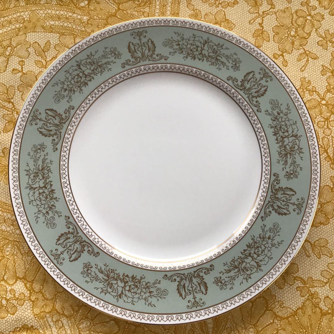 WEDGEWOOD コロンビアセージグリーン　ペアディナープレート　美品　希少