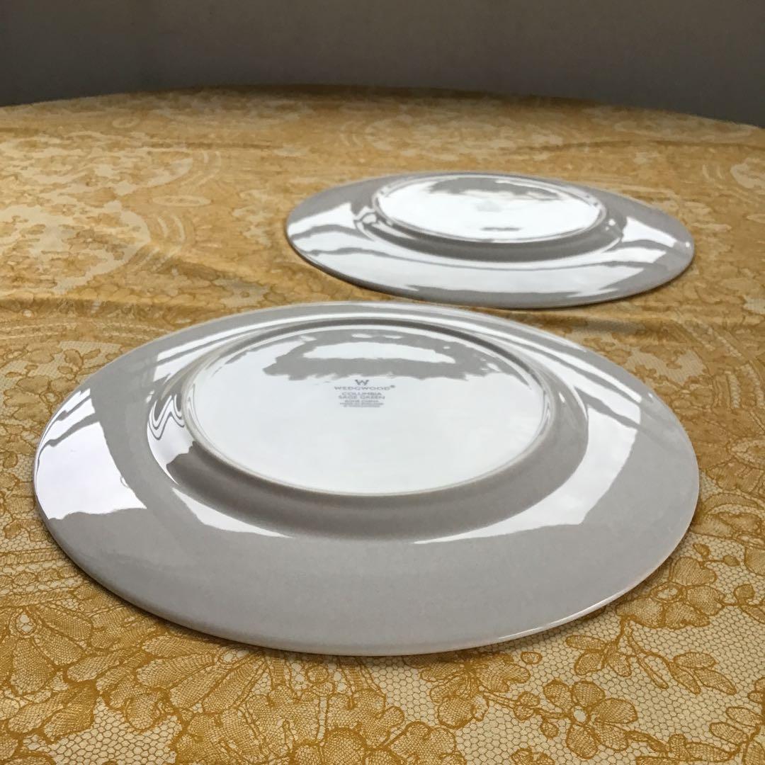 WEDGEWOOD コロンビアセージグリーン　ペアディナープレート　美品　希少