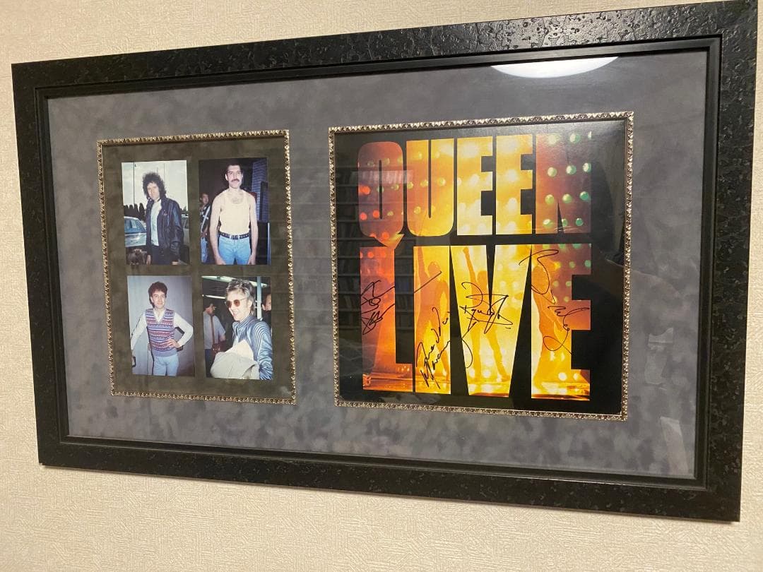 超貴重 Queen（本物サイン）1985年日本武道館来日時のサインと写真パネル！